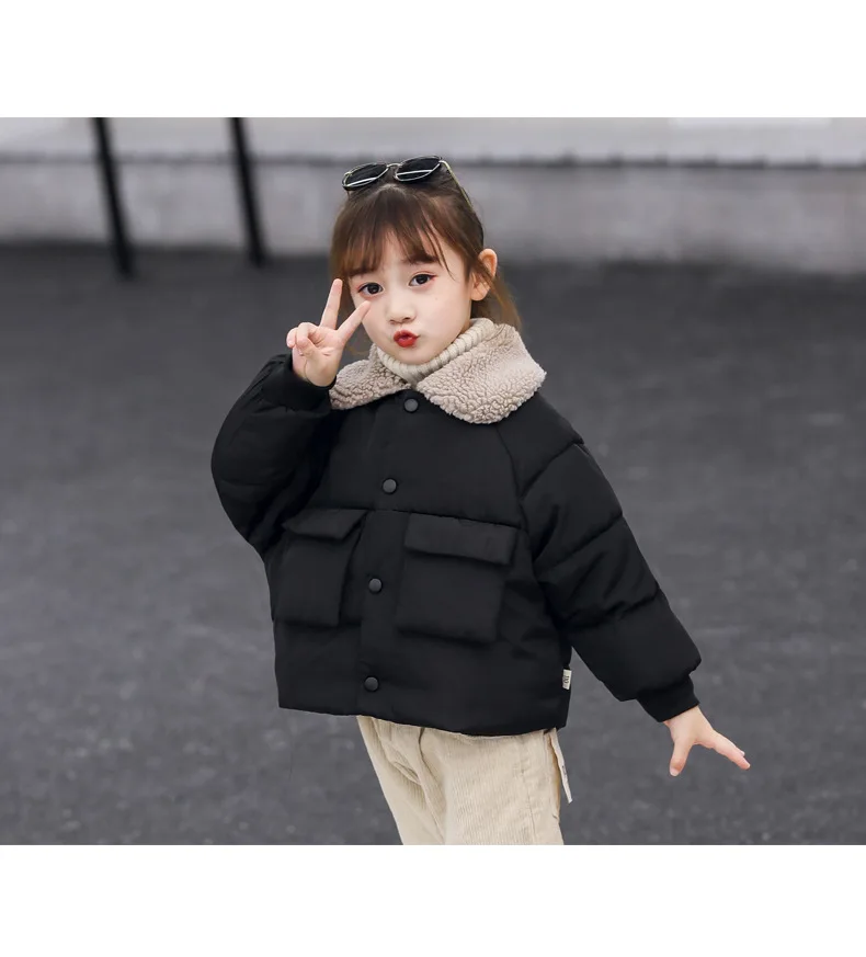 Children Coat Baby girls coats padded jackets winter Kids Warm lapel Outerwear Coat toddler Parker jacket Outerwear clothes