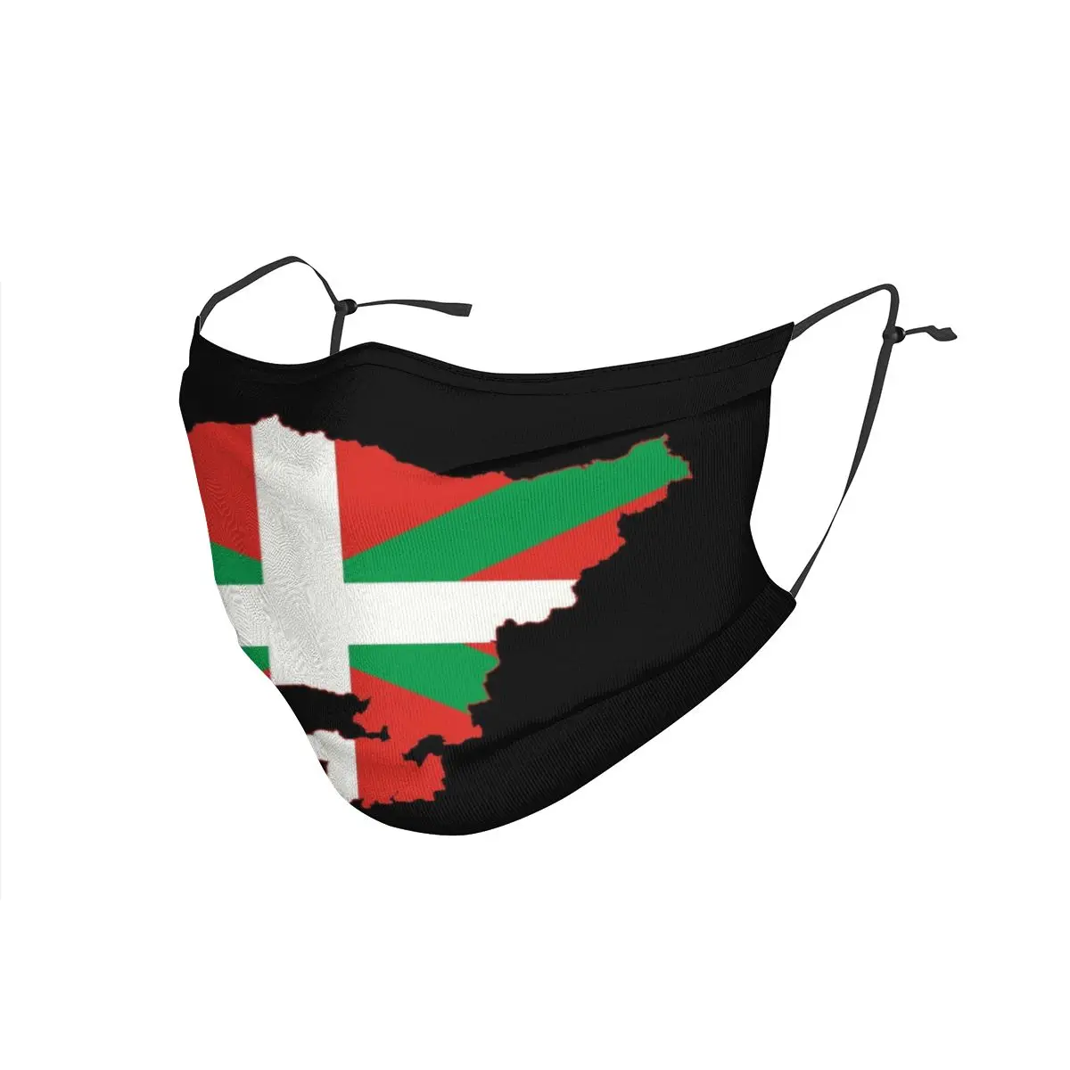 Маска для лица взрослых с флагом страны Басков и картой неодноразовая маска