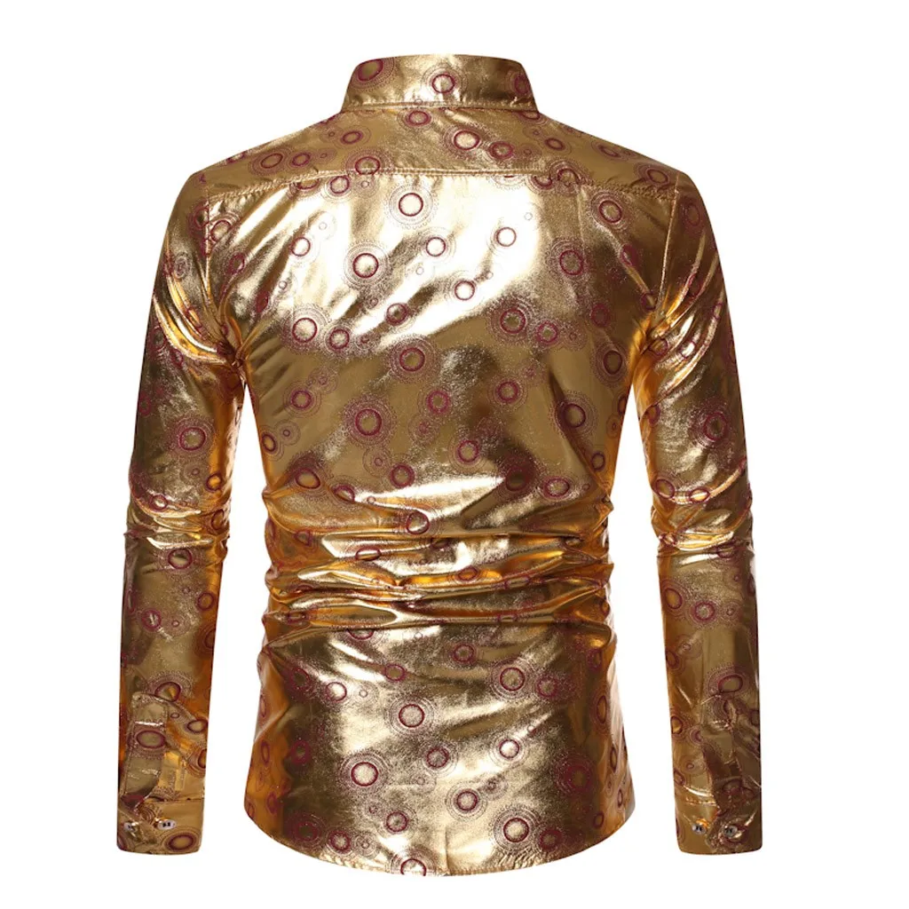 SAGACE роскошная Высококачественная Мужская однобортная рубашка с длинными