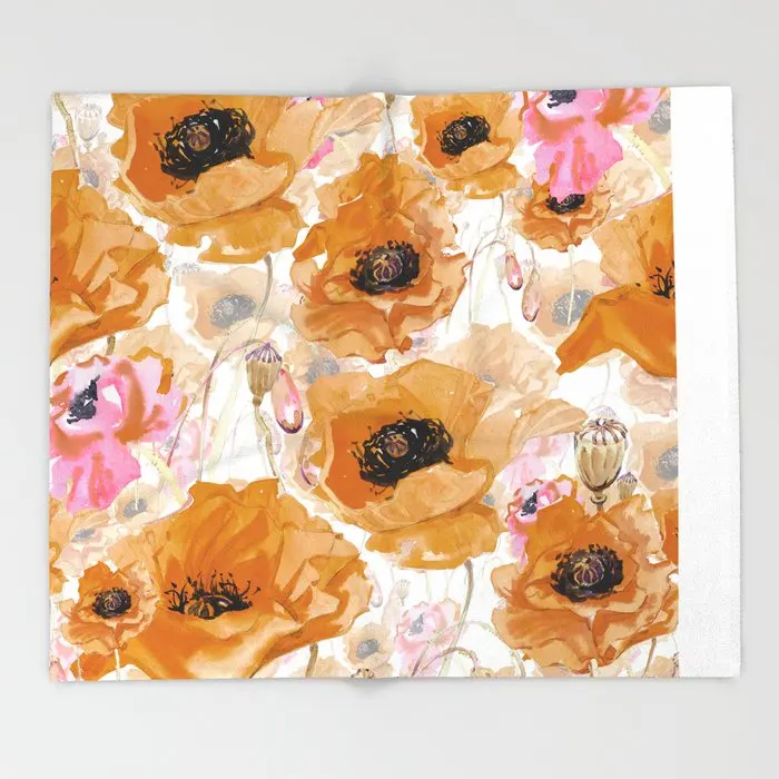 Одеяло с цветочным дизайном s California покрывало из фланелевой ткани для дивана 150x200