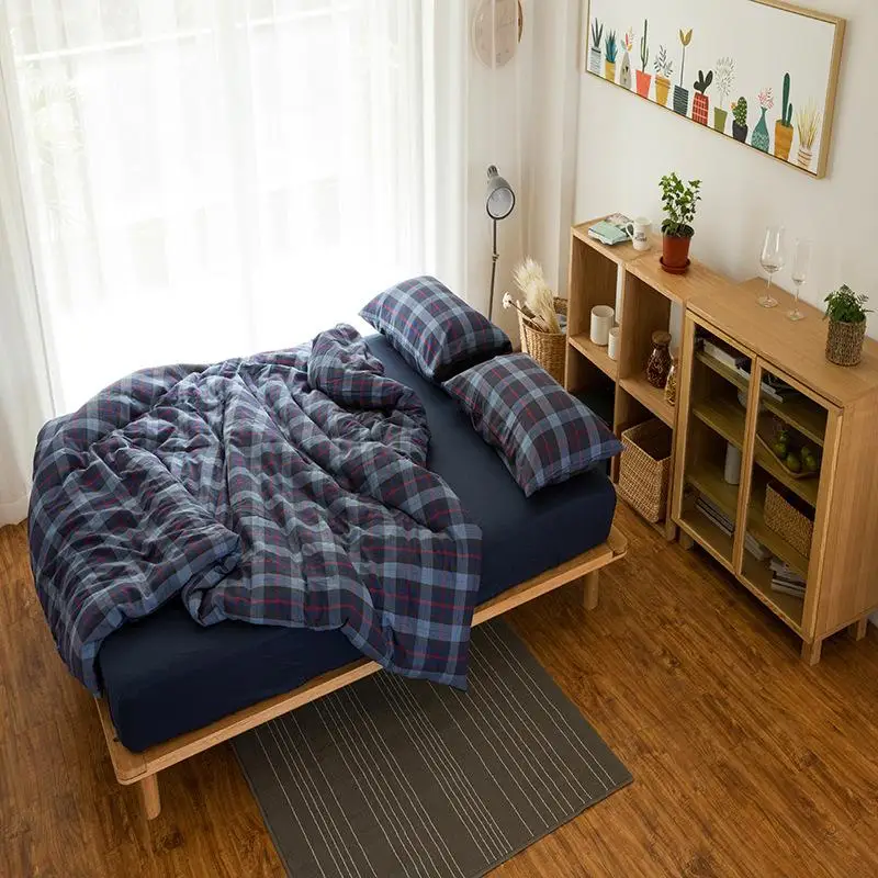 Комплект постельного белья в клетку комплект из 50 простых стеганых