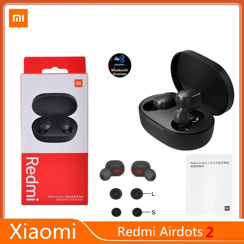Оригинальный Xiaomi Redmi Airdots 2 Наушники вкладыши TWS Bluetooth гарнитура сабвуфер стерео