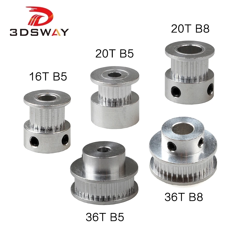 3DSWAY 3D принтеры Запчасти 2GT зубчатый шкив 16/20/36 зубы диаметр 5/8 мм Ширина 6 GT2