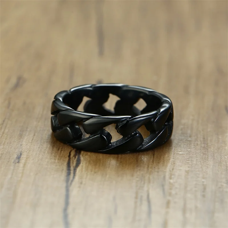 Креативный дизайн локомотив цепочка из титановой стали кольцо толстая звеньев