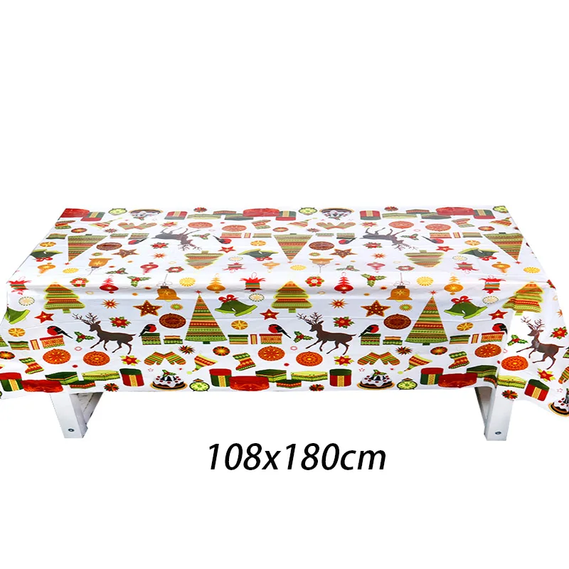 180cm tablecloth-D Счастливого Рождества фоторамка реквизит Рождественские настольные украшения Navidad праздничные вечерние фоторамки год noel - Цвет: 180cm tablecloth-D
