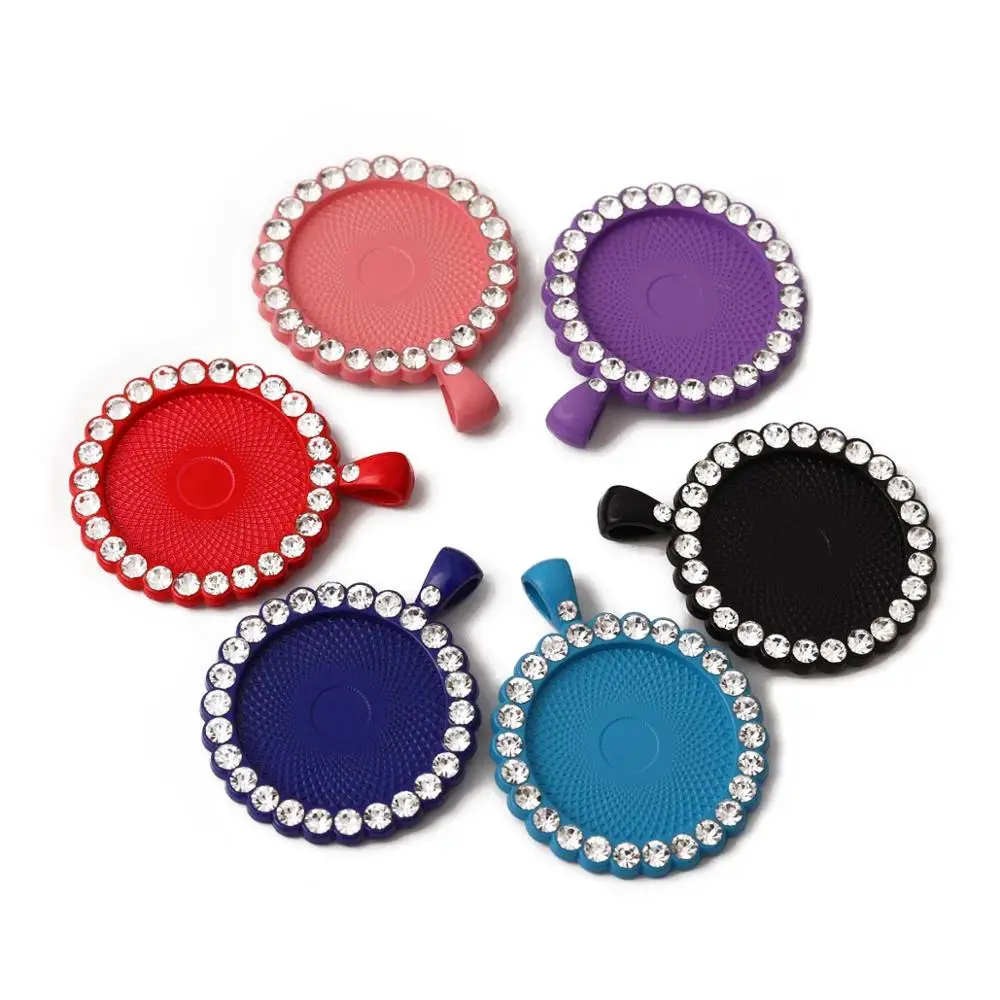 Lacoogh 2 шт акриловое цветное Ожерелье Подвеска набор лоток с белыми стразами