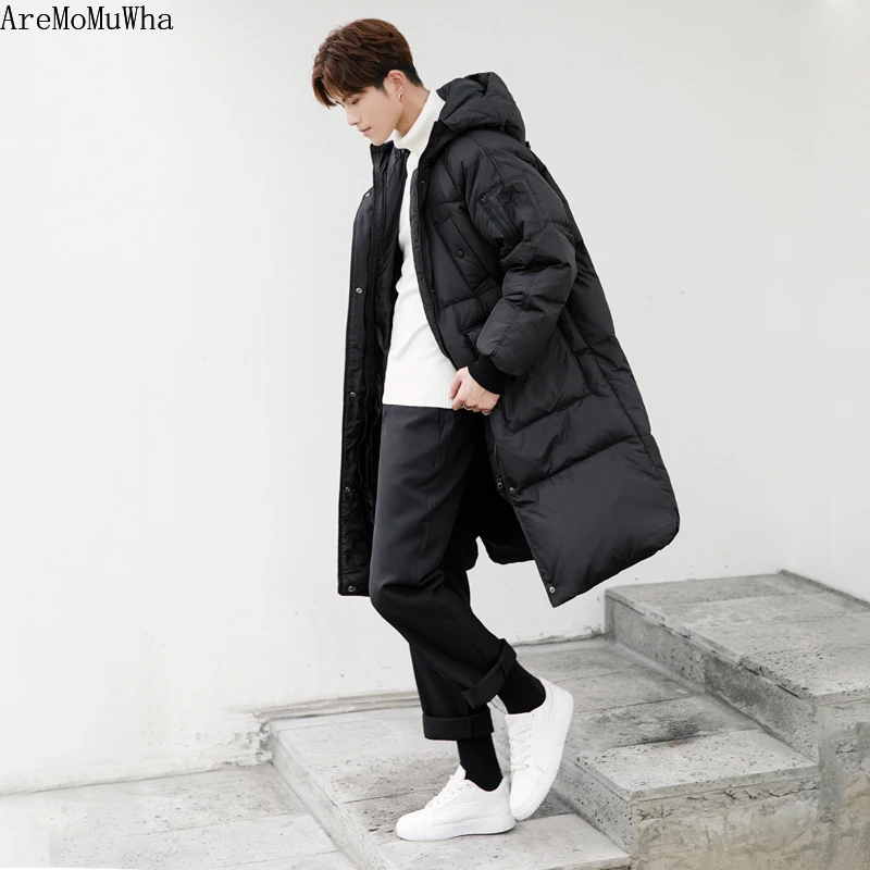 Bread Clothes Japanese Men's Hooded Cotton-padded Clothes Trend Loose Mid-length Large Cotton-padded Clothes  Jacket Thickening