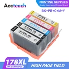 Aecteach Новый 5PK совместимый чернильный картридж для HP 178 Для HP 178 178XL Photosmart 5510 5515 6510 7510 B109a B109n B110a принтер