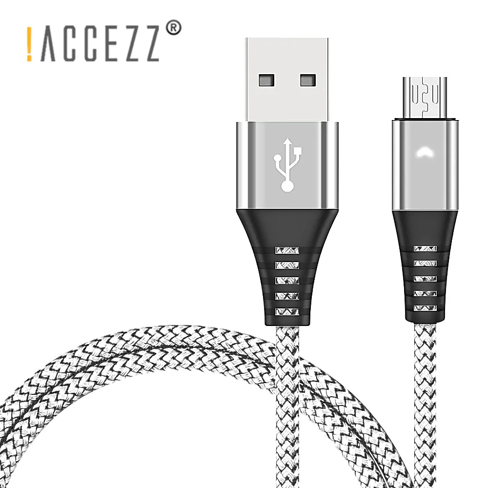 

!ACCEZZ 2.4A Micro USB Fast Data Phone Charging Cable For Xiaomi Redmi4 For Samsung S7 S6 Huawei Android 0.3M Charge USB Cord