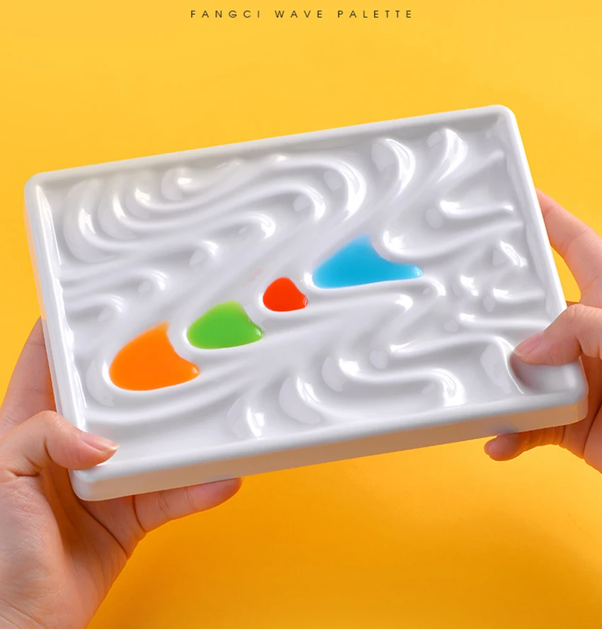 Имитация керамики Акварельная краска палитра лоток волнистая форма