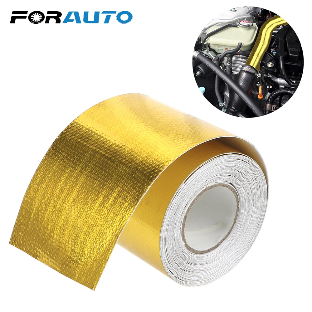 FORAUTO термостойкая Автомобильная впускная трубка из алюминиевой фольги лента 5 см