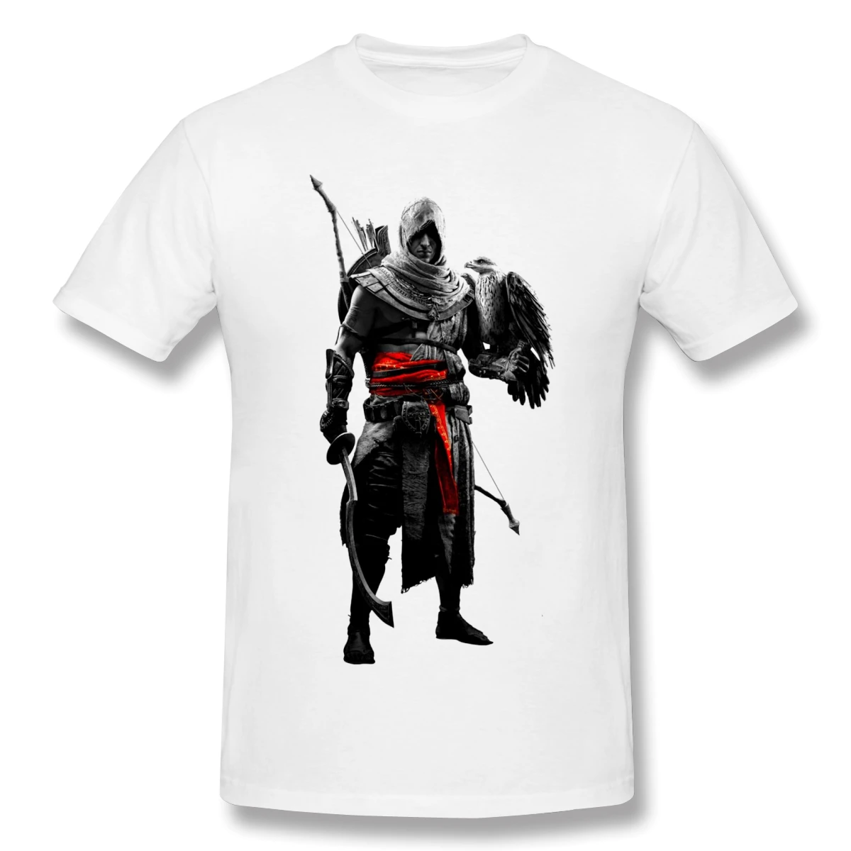 Смешные хлопковые футболки с принтом Bayek assassins creed Мужская модная уличная