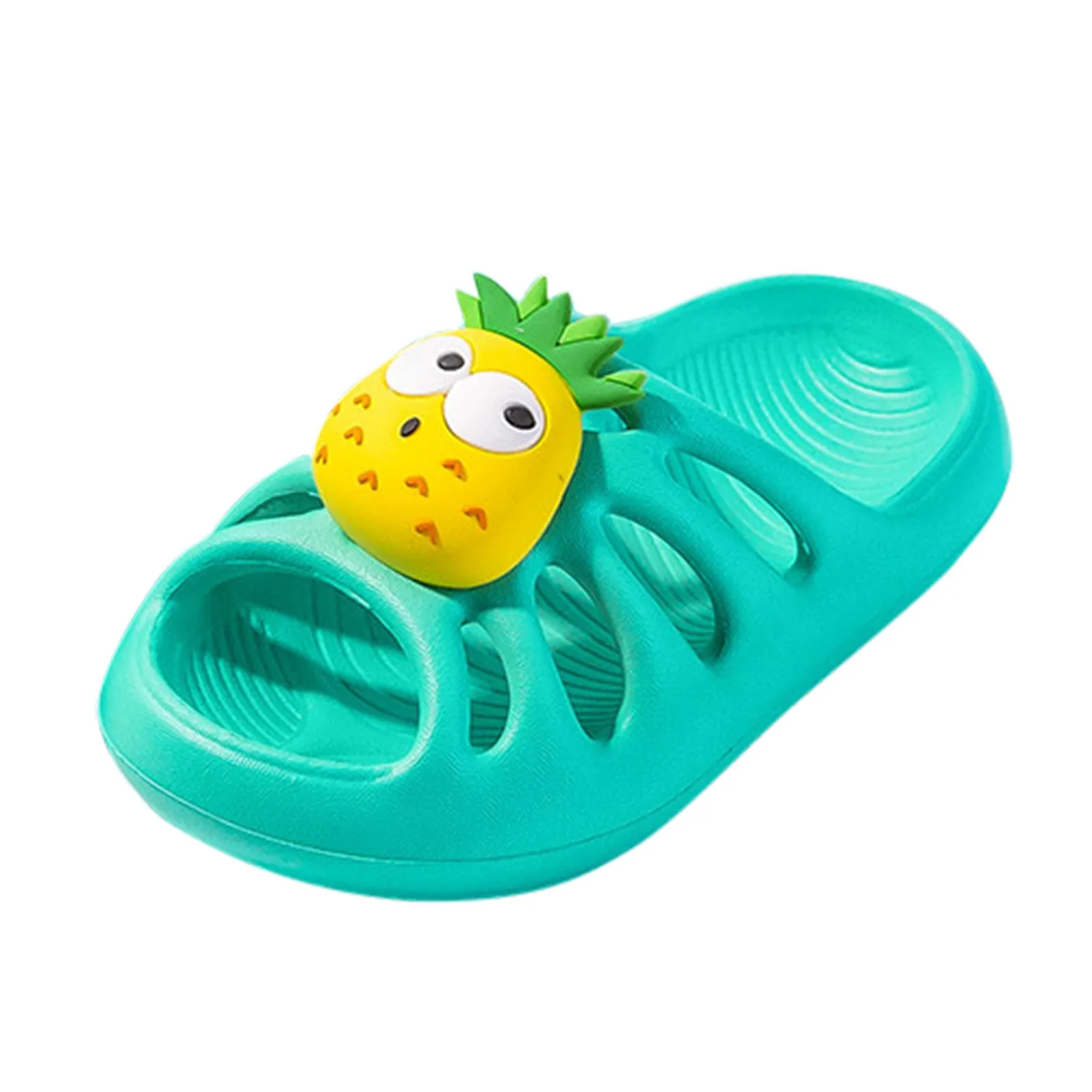 

40# cartoon Pineapple cute Flat Cut-Outs baby shoes slippers Toddler Slides Slippers shoes Casual Slipper Anti-slip Sandals