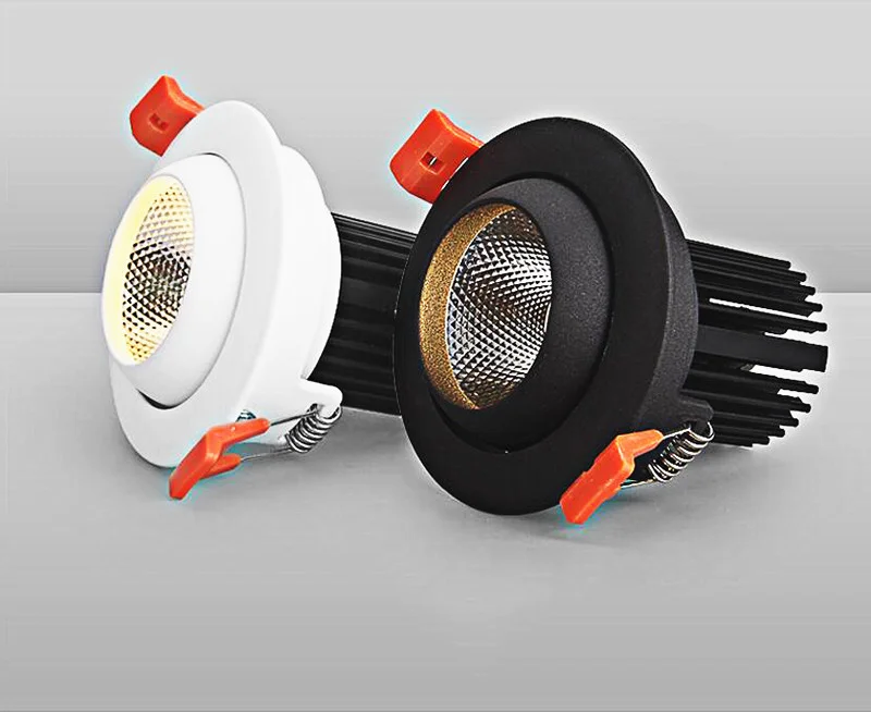Dimmable круглый утопленный COB светодиодный светильник 9W12W15W точечные потолочные