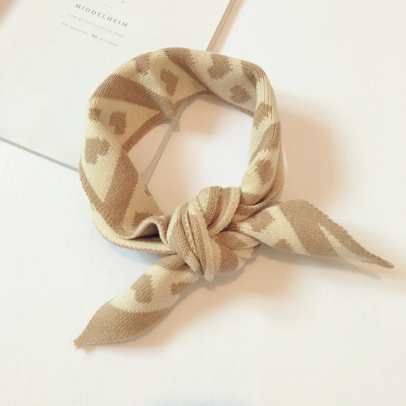 Корейский шерстяной вязаный винтажный осенне-зимний толстый женский шарф с