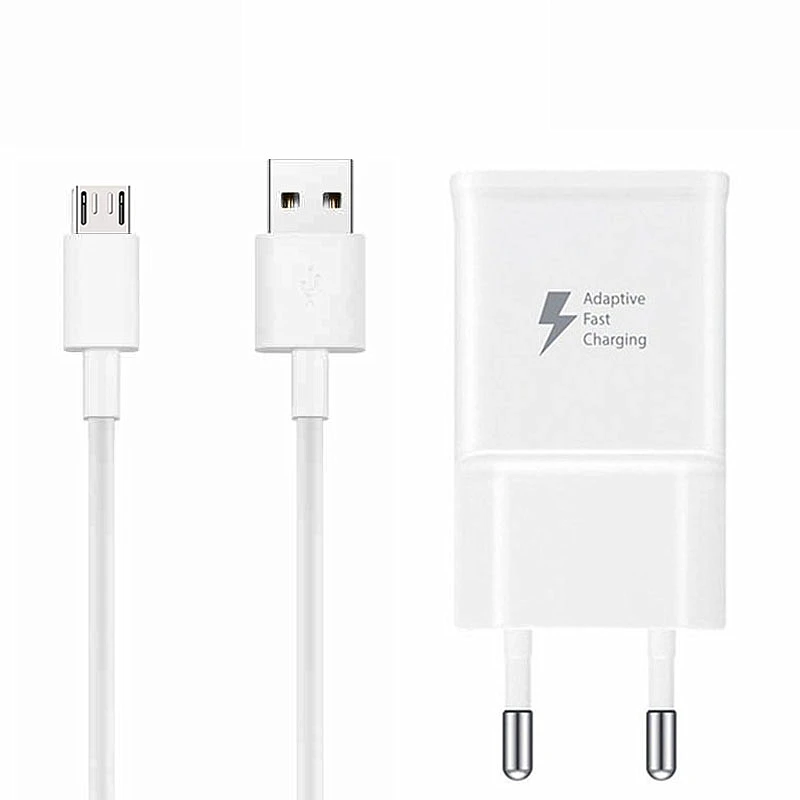 Быстрое зарядное устройство адаптер 9V/1.67A EU штекер Micro USB зарядный кабель для Samsung