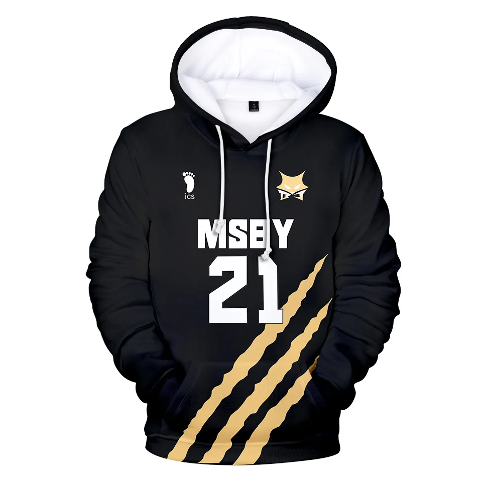 

New Anime Haikyuu Cosplay Costume 3D Hoodie Sweatshirt MSBY Volleyball Club Shoyo Hinata Kotaru Bokuto Miya Atsumu 3D Hoody Tops