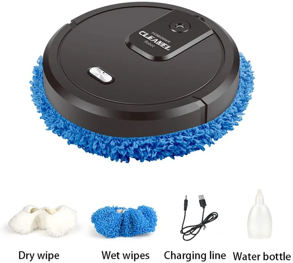 

Robot Vacuum Cleaner 3 in 1 Intelligent Dry and Wet Sweeping Humidifying Spray Cleaner for Home Pet Hair Carpets Hard Floors