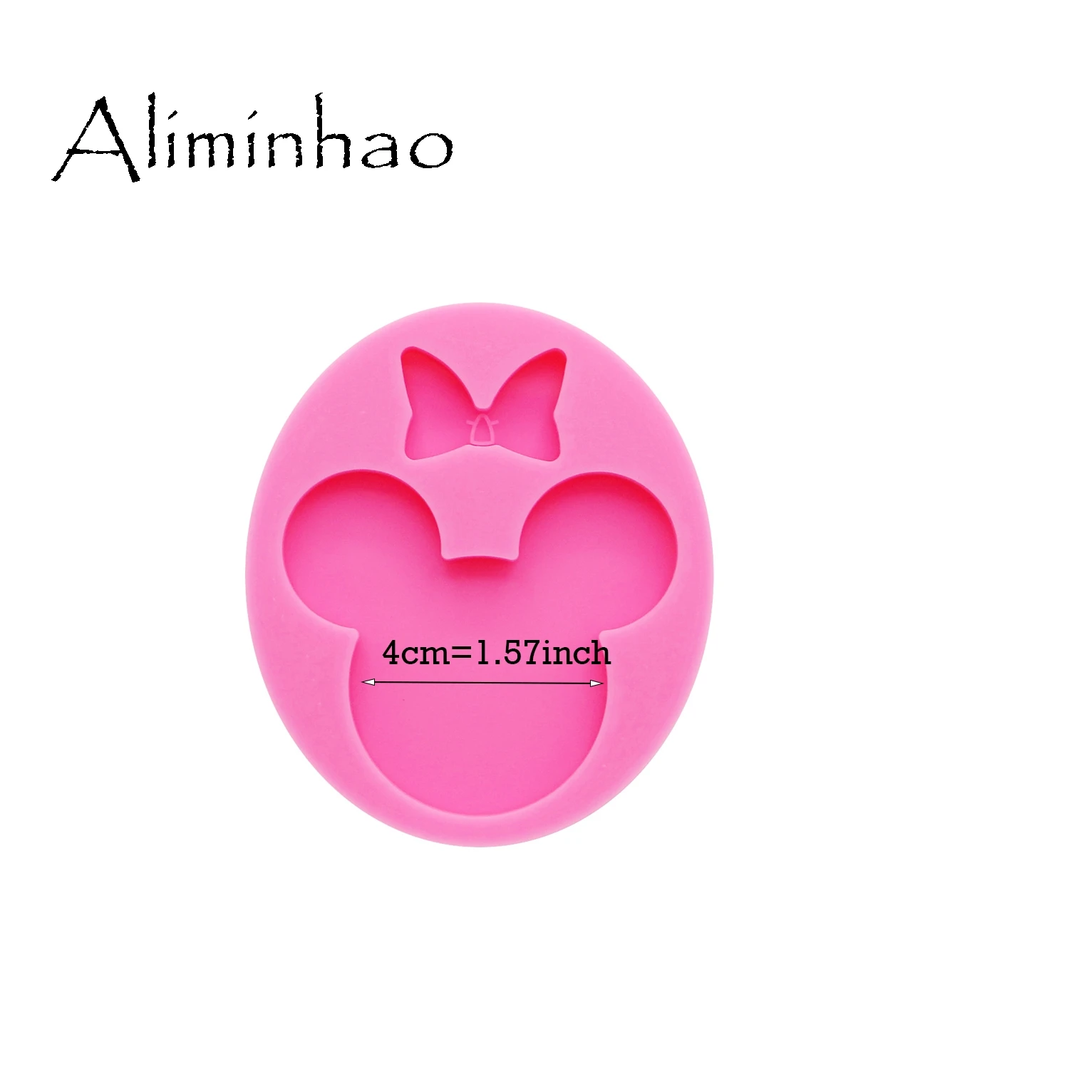 Pink 1.57 inches DY0075 Блестящий 1,57/1,96 дюйма мышь лук силиконовая форма для украшения торта инструменты Смола gumpaste помадка Сахар ремесло формы для пирожных сделай сам - Цвет: Pink 1.57 inches