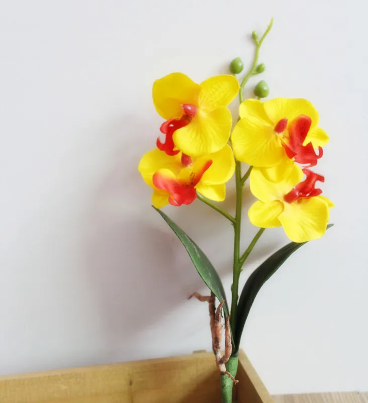 Искусственные цветы бабочки орхидеи 4 головки 28 см|Искусственные и сухие цветы| |
