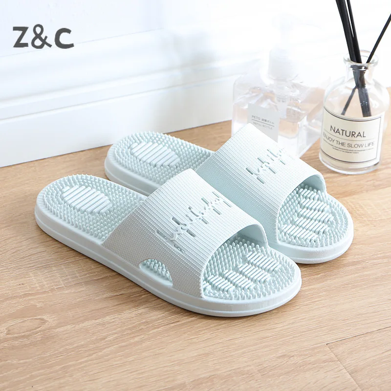 

Slippers home family home massage sandals women bathroom bath room antiskid slippers male home soft slippers men's shoes 2022