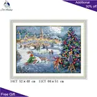 Joy Sunday рождественское праздничное украшение для дома F738 14CT 11CT наборы для вышивки крестиком