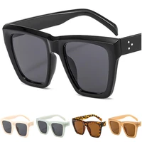 fashion jelly color sunglasses personality oversize frame sun glasses goggles anti uv spectacles unisex rice nails eyeglasses