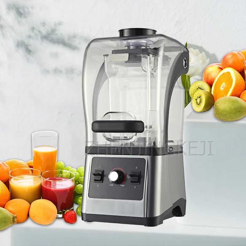 

220V Commercial Smoothie Machine Milk Tea Coffee Machine High-Power Motor Stainless Steel Knife And Crushed Ice Grinding Tools