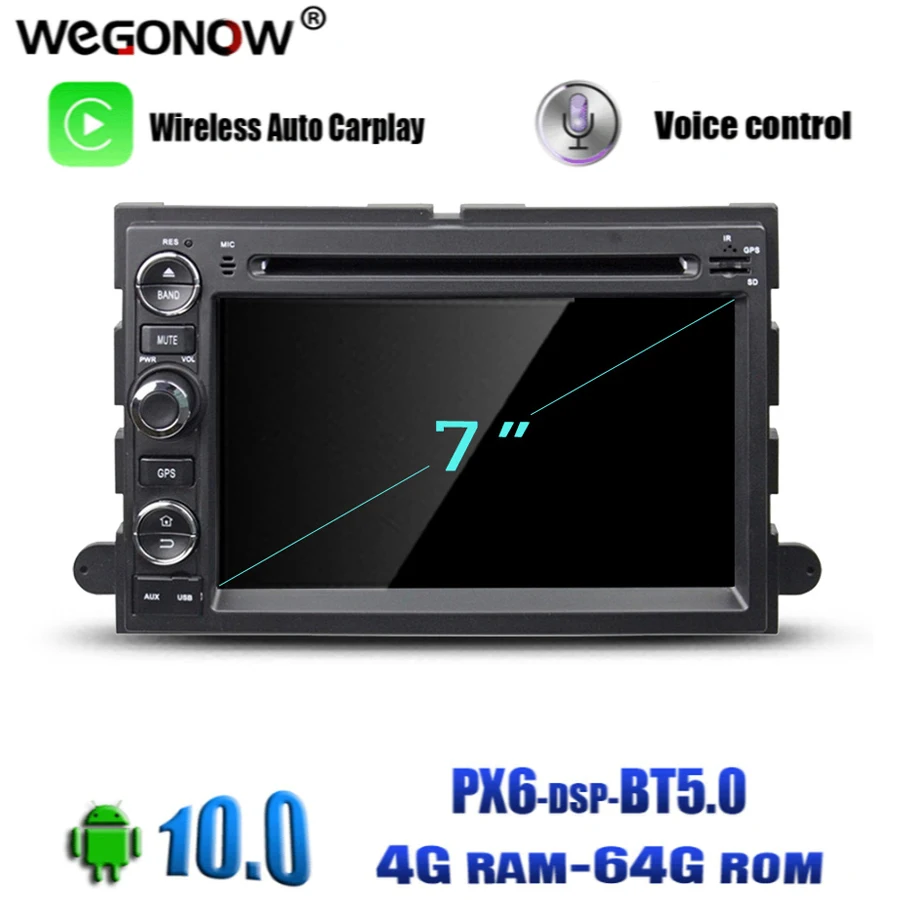 PX6 DSP Android10 для Ford Fusion Проводник Край Экспедиция 2006 2009 8 ядро 64G Встроенная память