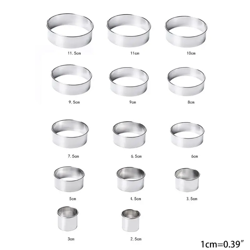 14 шт., круглые формы для печенья, из нержавеющей стали