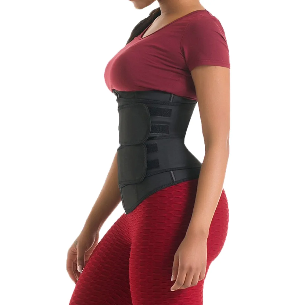 

Women'S Latex Waist Trainer Corset Zipper Vest Shapewear Slimming Belt Sports Weight Loss Girdle
