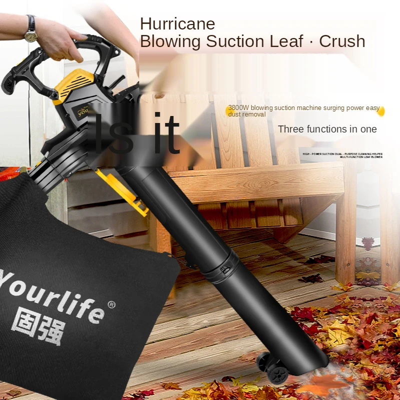 

3800W Leaf Vacuum 6 Variable Speed Multi-function 3 in 1 Electric Garden Leaf Blower With Collection Bag Snow Mulcher 230-240V