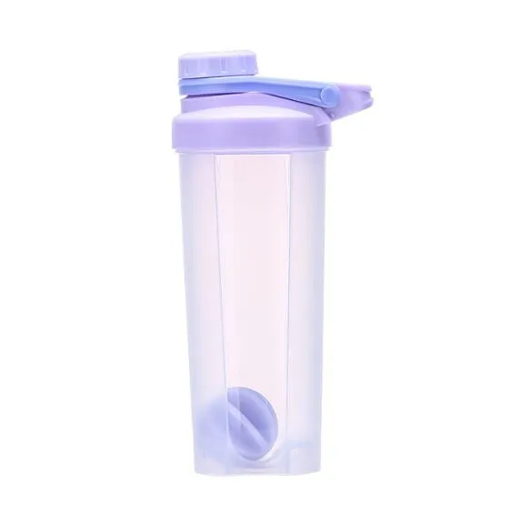 700ml Purple 500 ml/700 ml протеин порошок шейкер бутылка герметичная с ручкой тренажерный зал Фитнес Прочный Спортивный Бутылки для воды посуда для напитков - Цвет: 700ml Purple