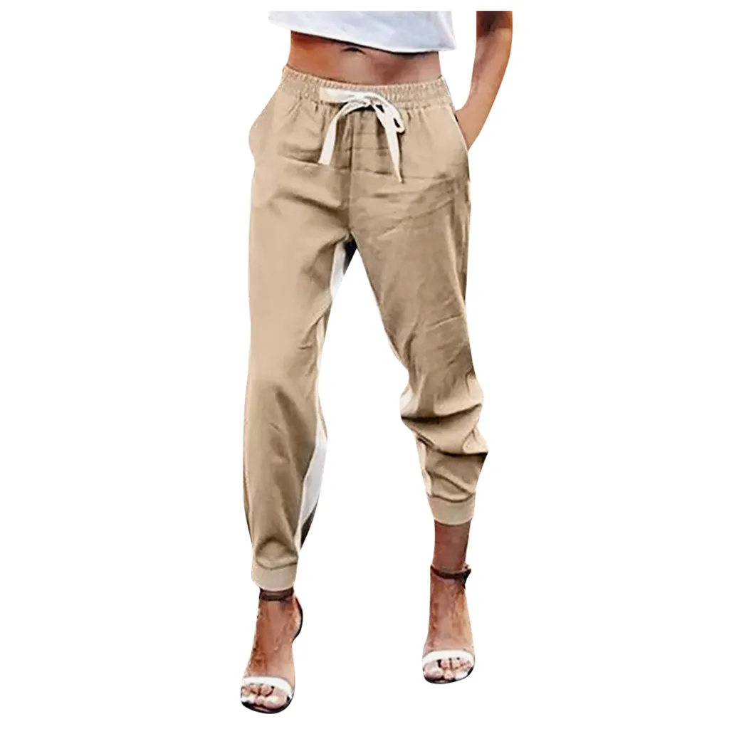 Свободные штаны из страуса женские с заниженной талией свободные эластичные