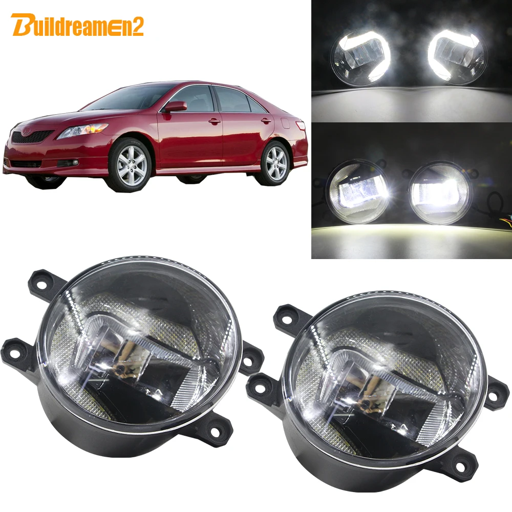 Buildreamen2 Автомобильный светодиодный объектив туман светильник + дневные ходовые