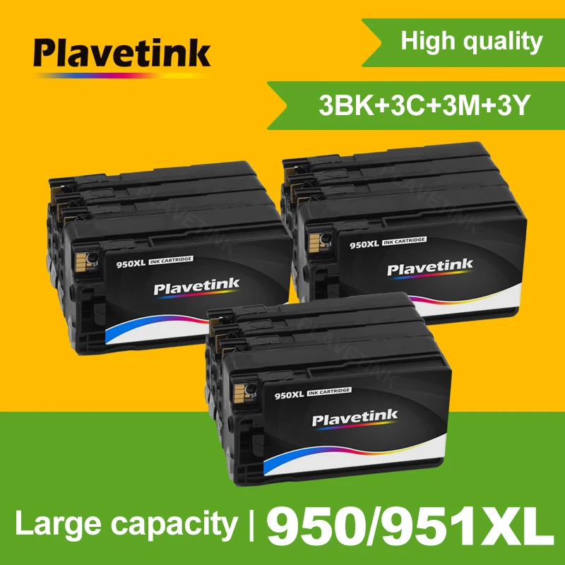 Plavetink 12 шт. совместимый картридж с чернилами 950 951 XL для HP Officejet pro 8100 8610 8620 8630 8600 8660
