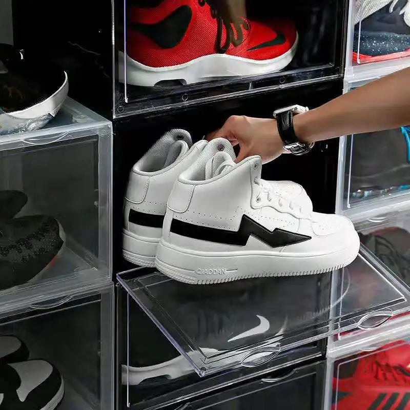Dustproof shoe cabinet transparent box sneaker storage basketball collection display shoes | Дом и сад