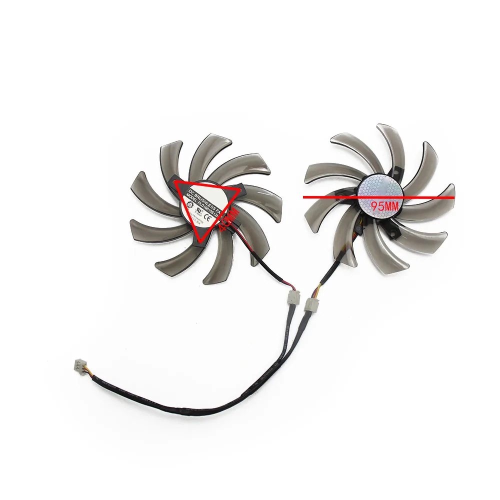 Вентилятор компьютера Мощность Logic 95 мм PLD10010S12H T129215SM 12V 2Pin 3Pin Графика карты Gigabyte