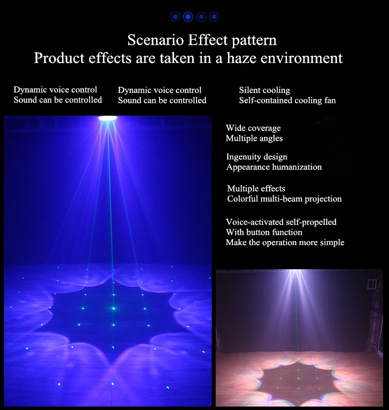 6 глаз маленький пчелиный свет барное сценическое освещение движущаяся голова