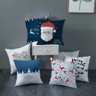 Рождественская наволочка для подушки, Наволочки для диванных подушек, Рождественская декоративная наволочка для нового года 2022, с рождеством, 45*45, наволочка с венком, деревом