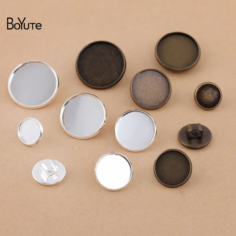 BoYuTe (50 Pieces/Lot) 10-12-14-16-18-20MM Cabochon Base Blanks Tray Diy Hair Rope Clips Clasps Buckles Fastener | Украшения и