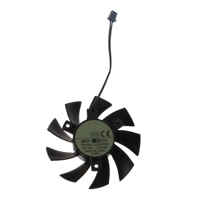 T128015SH 75 мм 2Pin DC 12V 0.32AMP вентилятор охлаждения для EVGA GTX 650 650Ti GTS 450 Графика кулер