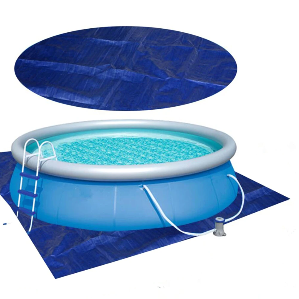 

Swimming Pool Cover Dust Rainproof Pool Cover Blue Round Cloth Tarpaulin Dust-proof For Family Garden Swimming Pool Accessories