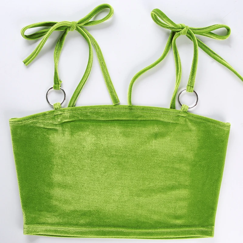 Летний сексуальный женский топ зеленый однотонный укороченный рубашка без