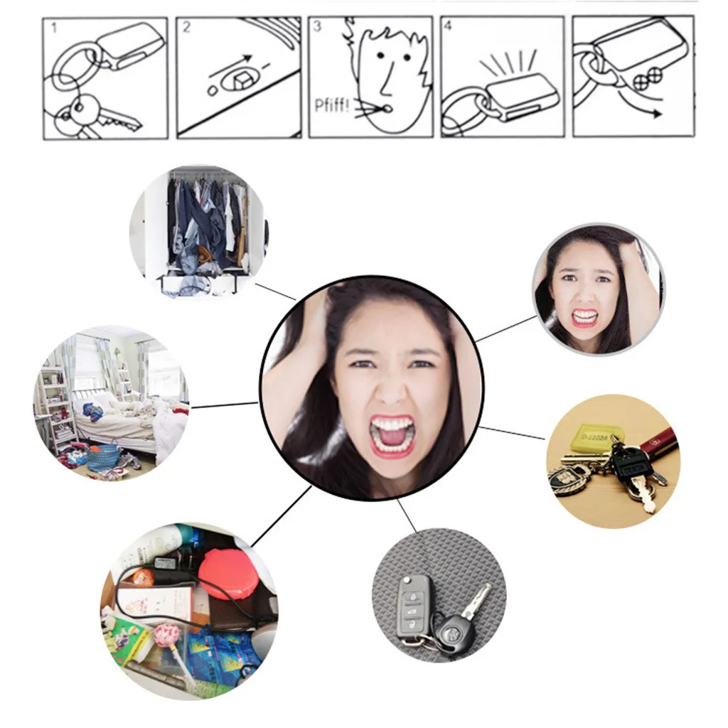 Новое кольцо для ключей Голосовое управление анти потеря устройство лист мини