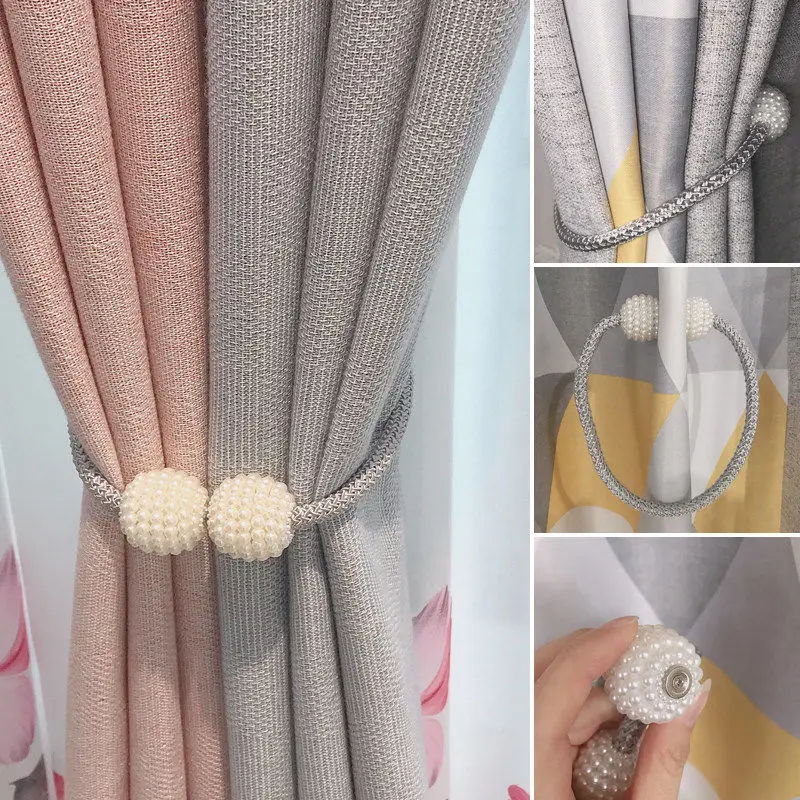 

1Pc Magnetic Curtain Tieback High Quality Holder Hook Buckle Clip Pretty Modern Polyester Decorative Home Accessorie