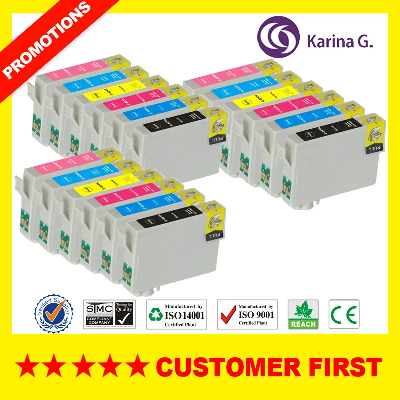Совместим с чернильными картриджами Epson T0821N T0821 для принтера T50 R290 R295 R390 RX590 RX610 RX615