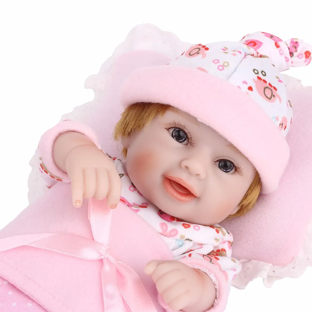 Полный силиконовый мини Reborn Детская кукла виниловая Baby Alive игрушки девушки