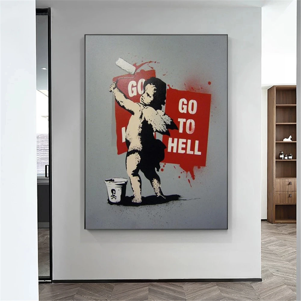 

Street Oil Painting Graffiti Kids Prints Printing Poster Family Children's Room Wall Decoration Canvas Frame Poster Mural