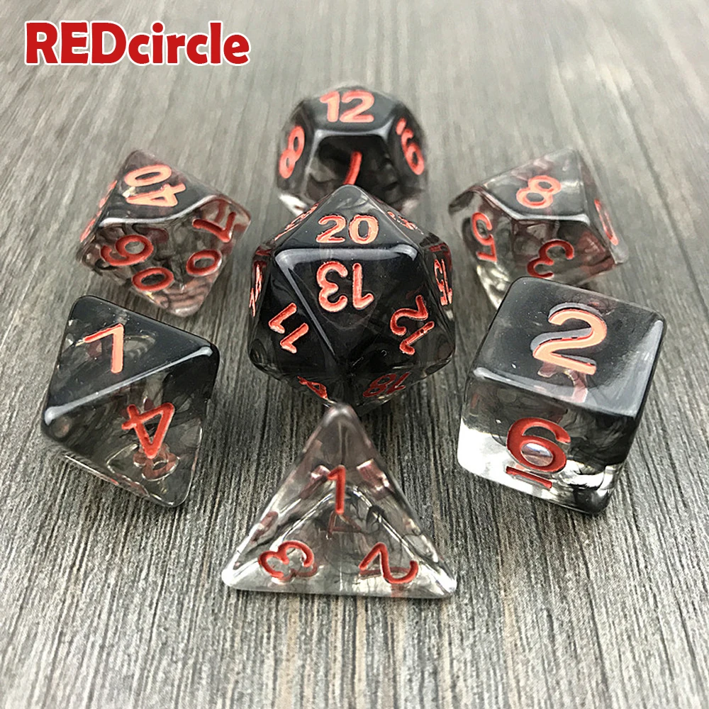 Набор из 7 предметов для настольных игр игра кости многогранная Туманность синий